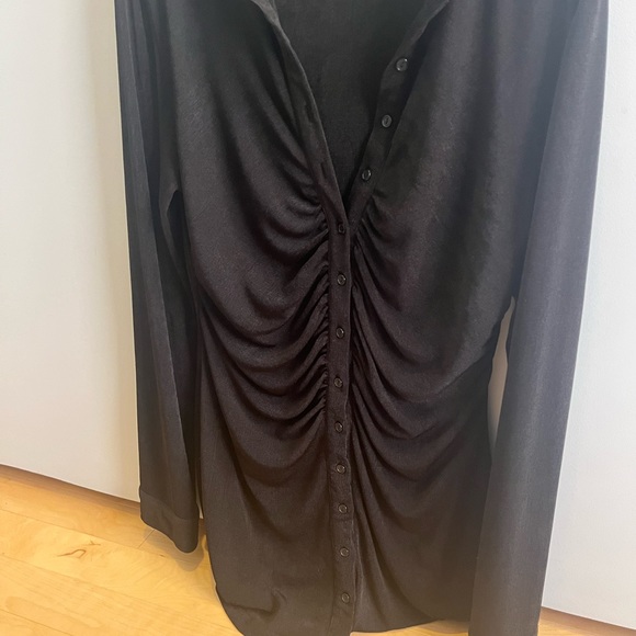 With Jean black long sleeve ruched cocktail dress - Picture 4 of 4